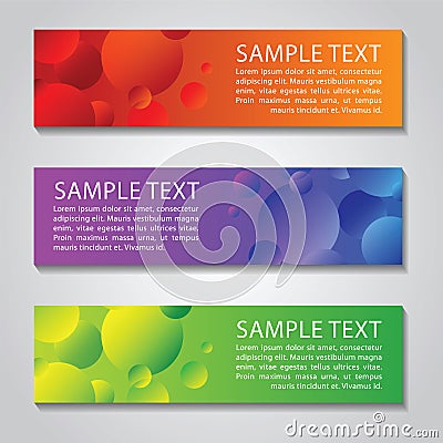 Gradient circle rainbow colorful vector banner Vector Illustration