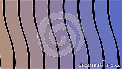 Gradient curved lines. Animation. Colorful curved lines shimmer into each other creating background. Lines move from one Stock Photo