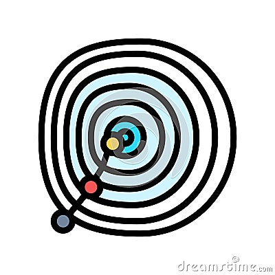 gradient descent algorithm color icon vector illustration Vector Illustration