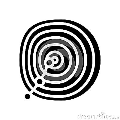 gradient descent algorithm glyph icon vector illustration Vector Illustration