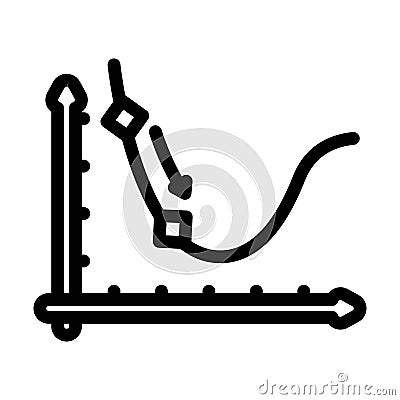 gradient descent arrow machine learning line icon vector illustration Cartoon Illustration