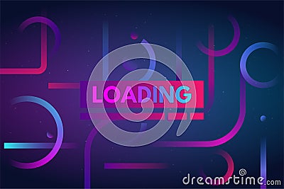 Gradient dynamic loading bar background Vector Illustration