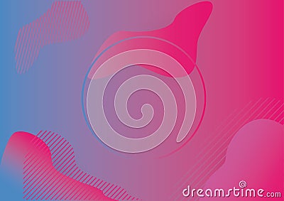 Gradient fluid color trendy background. Pink and blue. Creative shapes composition. Contemporary art Stock Photo