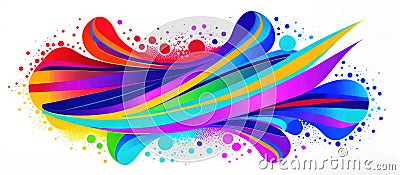 Gradient geometry shape colour abstract on white background Stock Photo