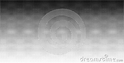 Gradient halftone dots background, horizontal template using halftone dots pattern. Vector illustration Vector Illustration