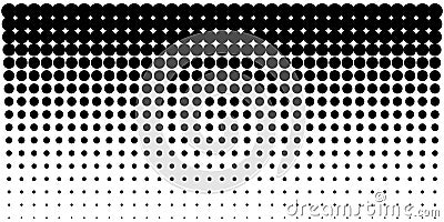 Gradient halftone dots background, horizontal template using halftone dots pattern. Vector illustration Vector Illustration