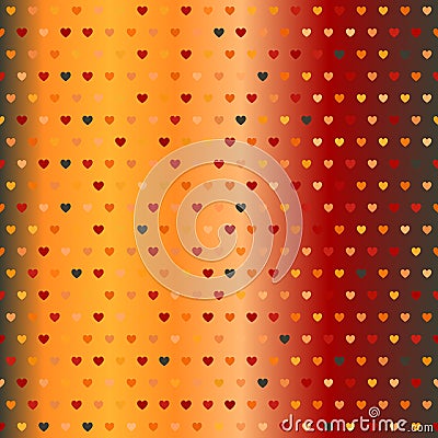 Gradient heart pattern. Seamless vector Vector Illustration