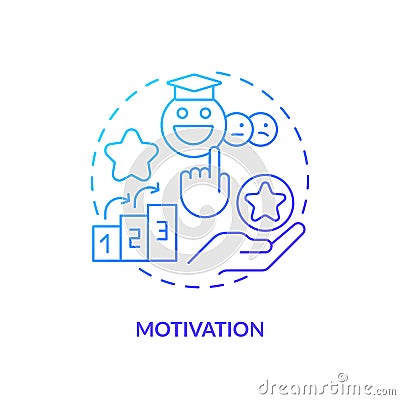 Gradient line icon motivation concept Vector Illustration