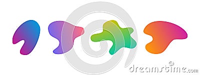 Gradient liquid blob shapes Vector Illustration