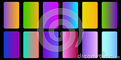 gradient mobile phone. Web ui design. Smartphone interface. Vector illustration. Stock image. Vector Illustration