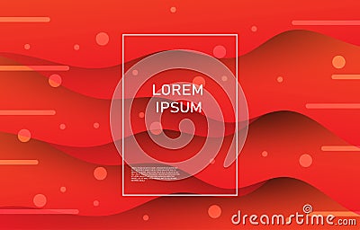 Gradient orange and black pattern geometric background.Flow, circle, curve dynamic shapes EP.1 Vector Illustration