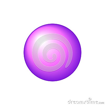 Gradient Round Icon Cartoon Illustration