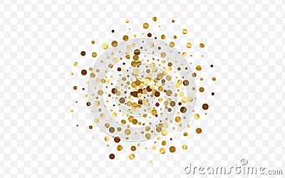 Gradient Shimmer Confetti Template. Light Polka Vector Illustration