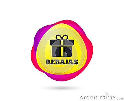 Rebajas - Discounts in Spain sign icon. Gift. Vector Vector Illustration