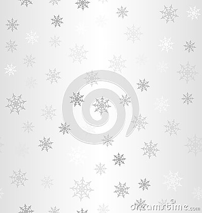 Gradient snowflake pattern. Winter vector seamless background Vector Illustration