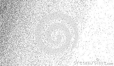 Gradient stipple. Background noise. Grain pattern. Faded effect texture. Grunge distress. Halftone abstract gradient. Dot stipple. Vector Illustration