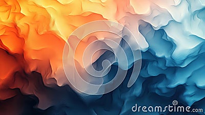 A gradient of warm oranges and cool blues creating a visually dynamic background Stock Photo