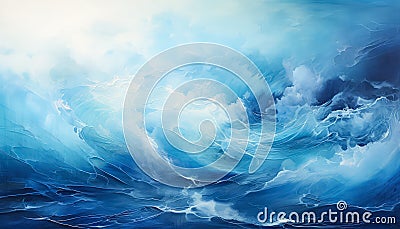 Gradient Waves Symbol of Movement and Change Cartoon Illustration