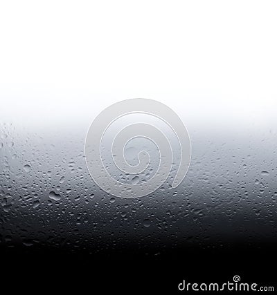 Gradient from white to gray water drops pattern with unfocused blurred bokeh abstract texture.Visual art concept image Stock Photo