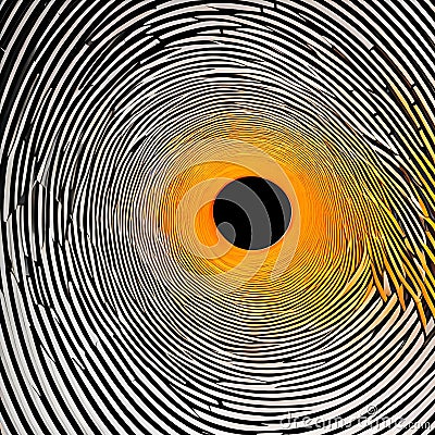 A gradient of yellow and orange triangles arranged in a spiral pattern5, Generative AI Stock Photo