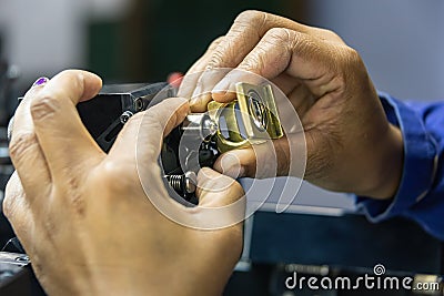 Grading clarity on diamonds Stock Photo