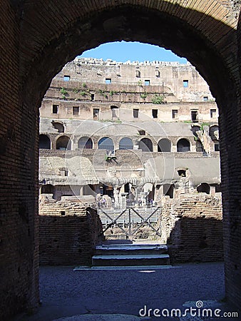 Gradins of the Coliseum Stock Photo
