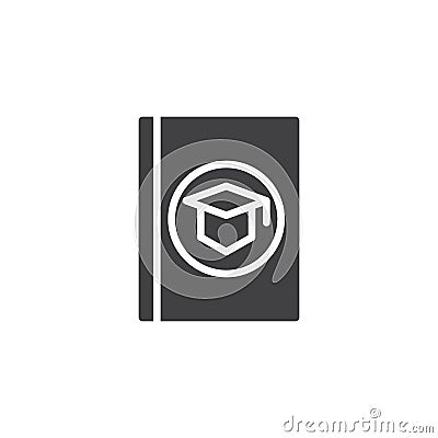 Graduate book vector icon Vector Illustration