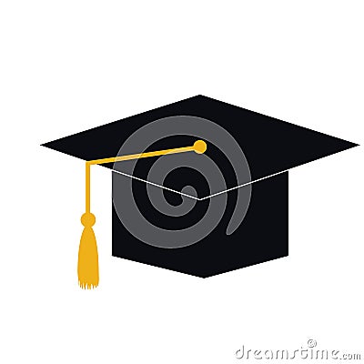 Graduate Cap, Congratulatory Illustration For Graduation From Educational Institutions Vector Illustration