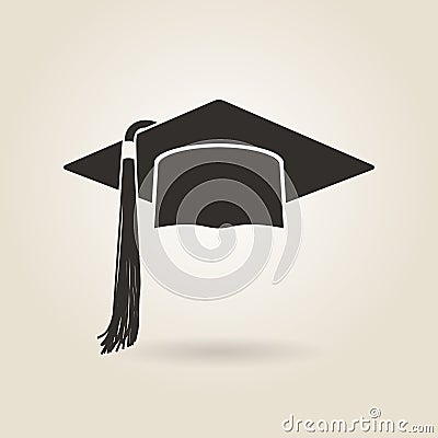 Graduate cap icon Vector Illustration