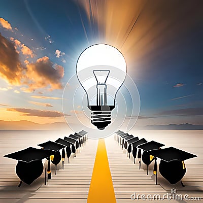 graduate certificate program concept using a light bulb Stock Photo