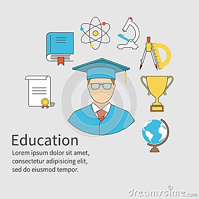 Graduate concept vector Vector Illustration