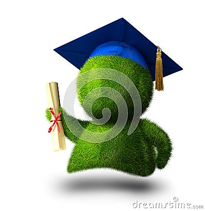 Graduate person with diplom Stock Photo