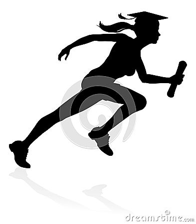 Graduate Runner Education Concept Vector Illustration