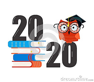 Graduated concept 2020 year Vector Illustration