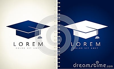 Graduates cap logo Vector Illustration