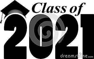 Class of 2021 Vector Illustration