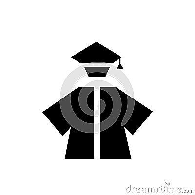 Graduating icon vector sign and symbol isolated on white background, Graduating logo concept Vector Illustration