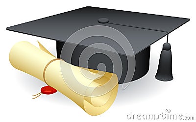 Graduation cap. Vector Illustration