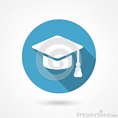 Graduation cap icon Vector Illustration