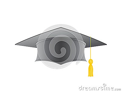 Graduation cap isolated on a white background Vector Illustration