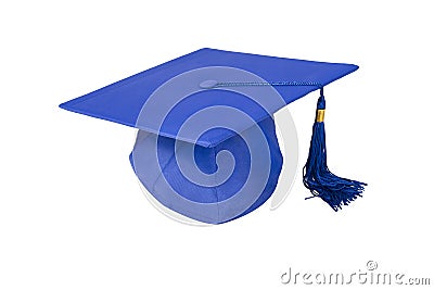 Graduation Cap Isolated On White Stock Photo