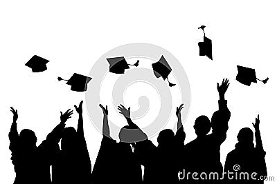 GRADUATION CELEBRATION PARTY Vector Illustration