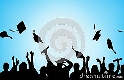 Graduation Celebration university students background Stock Photo