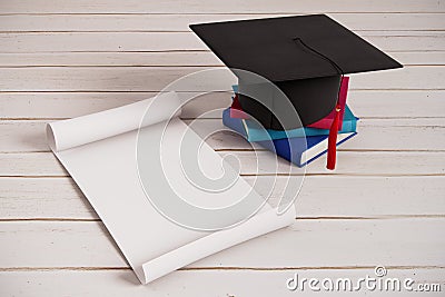 Graduation ceremony announcement concept Stock Photo