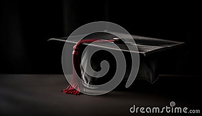 Graduation ceremony celebrates student achievement with cap, gown, and diploma generated by AI Stock Photo