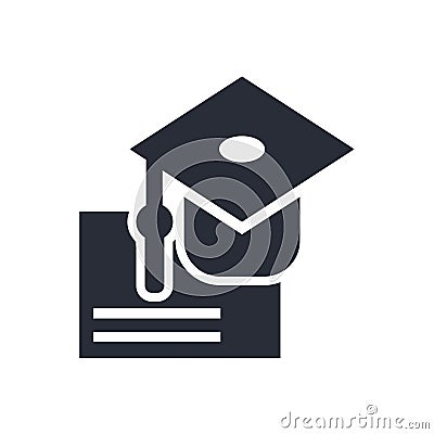 Graduation ceremony icon vector sign and symbol isolated on white background, Graduation ceremony logo concept Vector Illustration