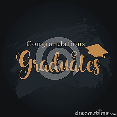 Congratulations Graduates Vector Template Design Illustration Vector Illustration