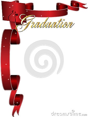 Graduation frame border Stock Photo