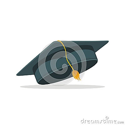 Graduation hat or cap with tassel vector illustration Cartoon Illustration