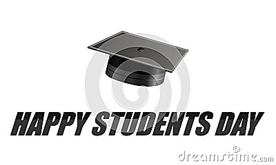 Graduation hat for international students day Vector Illustration